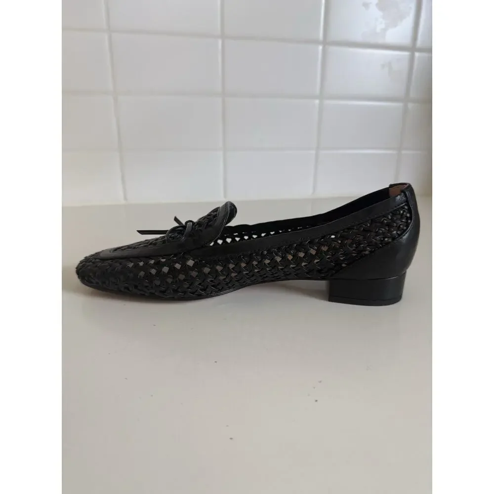 J. Crew Black Woven Loafers with Bow 7
